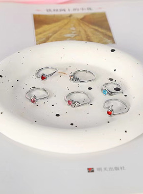 水钻合金爱心盒儿童戒指首饰奖品