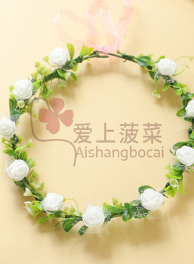 花朵发带公主花环森系成人发饰