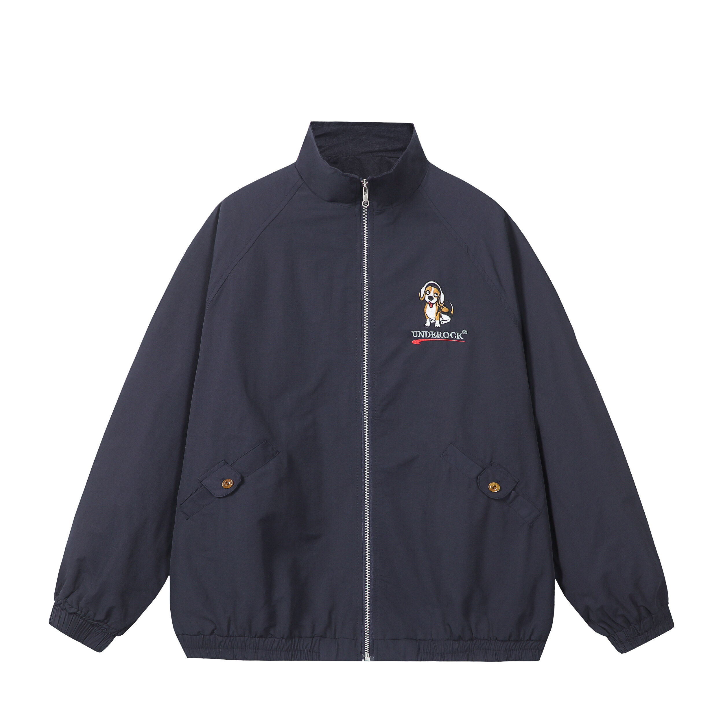 GOOZI MADE 日系飞行员夹克男春季宽松小狗刺绣宽松复古立领夹克,淘宝优惠券,粉丝福利购,淘宝优惠卷