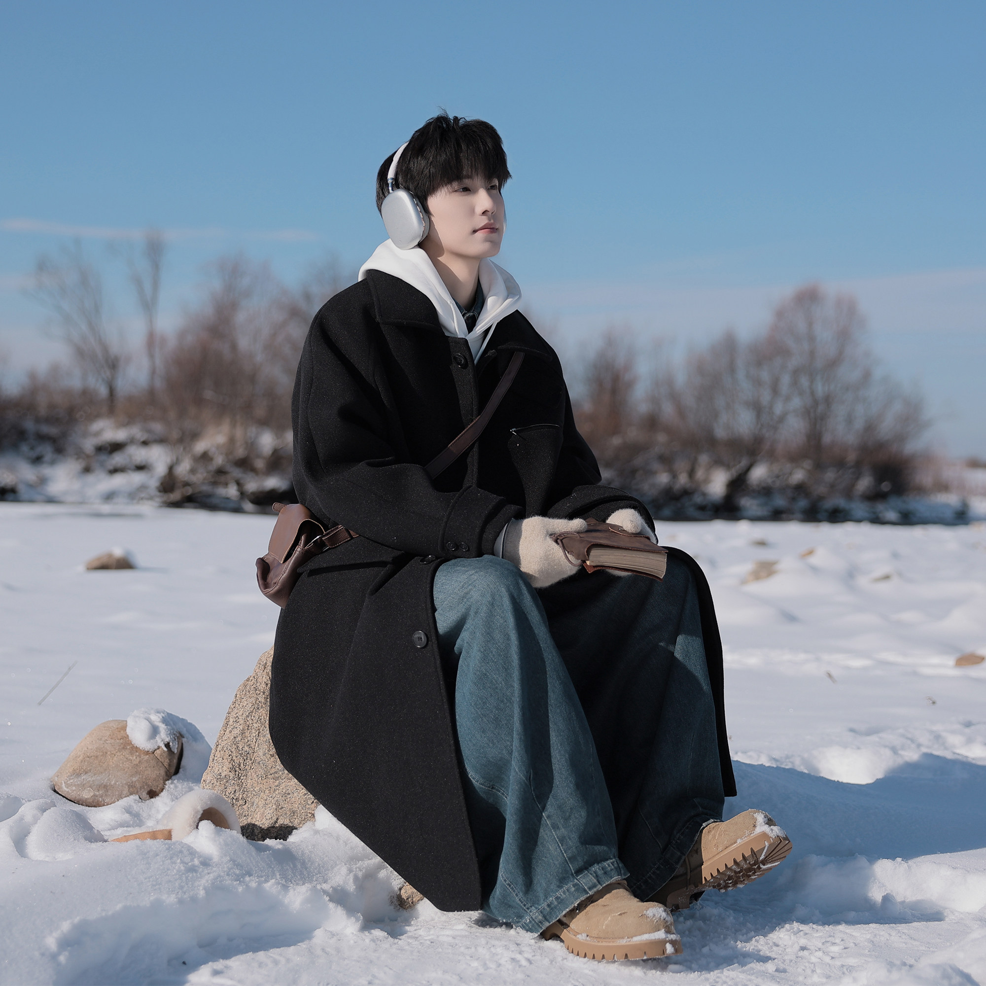 港仔文艺男中长款毛呢大衣男冬季长款男生克苏鲁文职呢子外套男款,淘宝优惠券,粉丝福利购,淘宝优惠卷