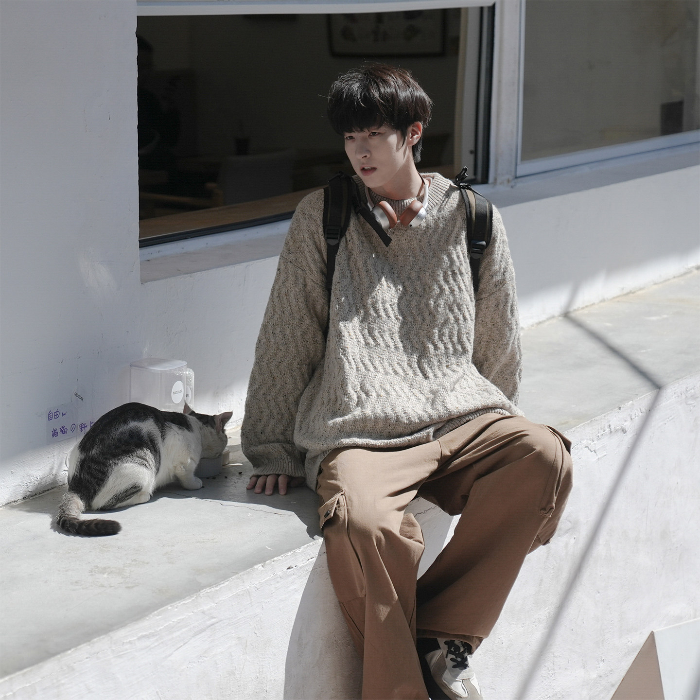 GOOZI MADE 日系复古麻花圆领毛衣男款冬季松弛感打底针织衫上衣,淘宝优惠券,粉丝福利购,淘宝优惠卷