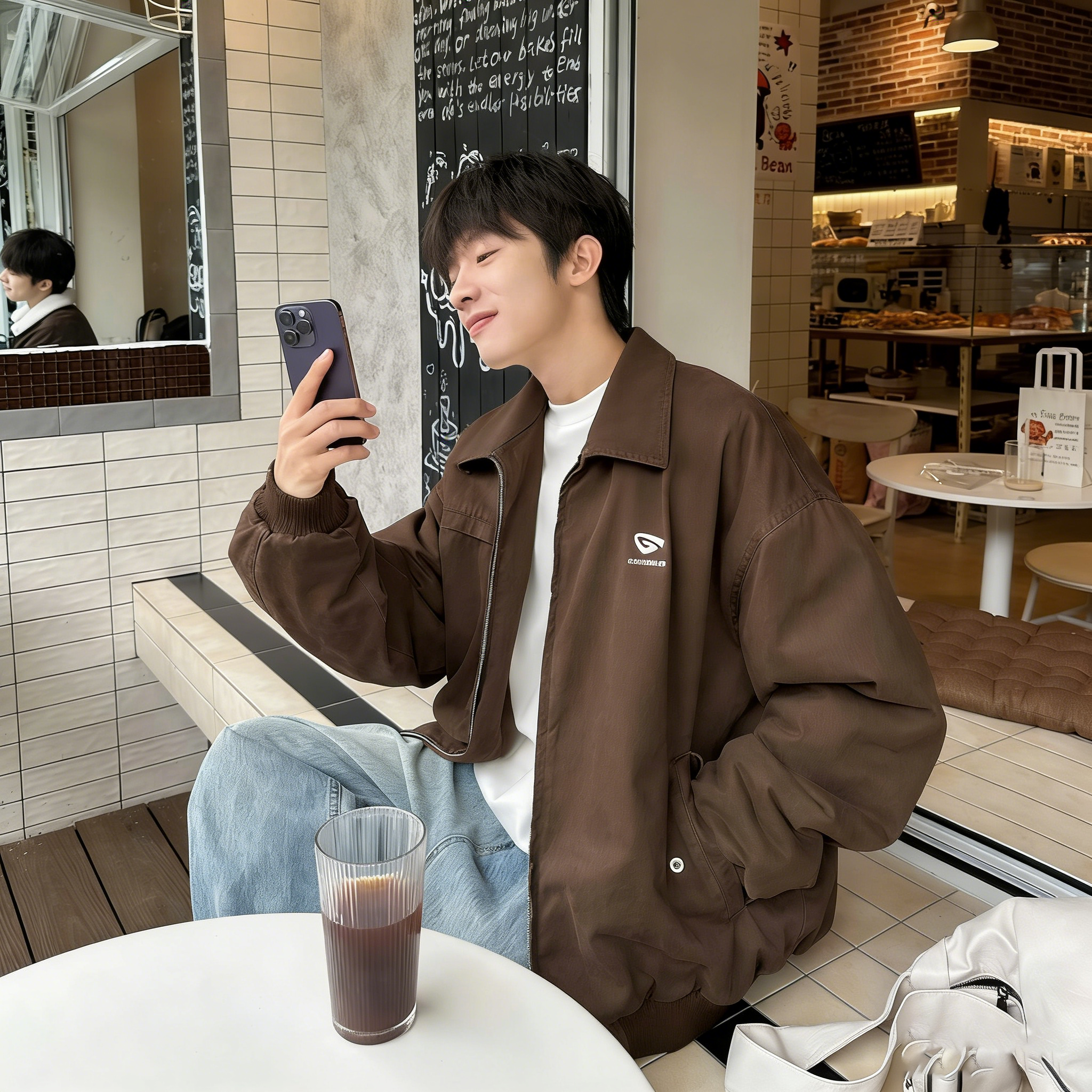 GOOZI MADE 羊羔绒翻领棉衣外套男冬季加厚棉袄美式复古工装棉服,淘宝优惠券,粉丝福利购,淘宝优惠卷