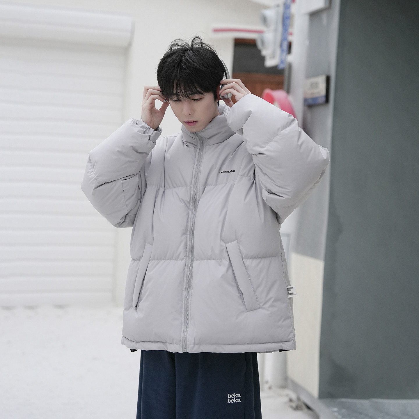 港仔文艺男白鸭绒羽绒服男冬季加厚保暖面包服男生防寒服外套男款,淘宝优惠券,粉丝福利购,淘宝优惠卷