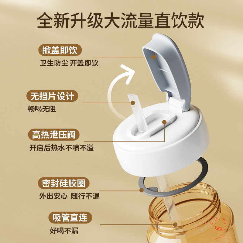 适配贝亲直饮吸管奶瓶配件2代第三代学饮重力球吸管杯翻盖水杯头,淘宝优惠券,粉丝福利购,淘宝优惠卷
