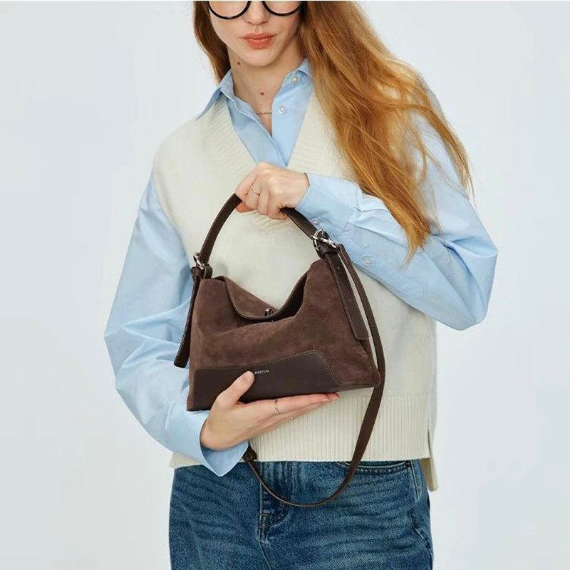 拉菲斯汀麂皮绒脏脏包2025新款通勤女包单肩斜挎包大容量托特包,淘宝优惠券,粉丝福利购,淘宝优惠卷