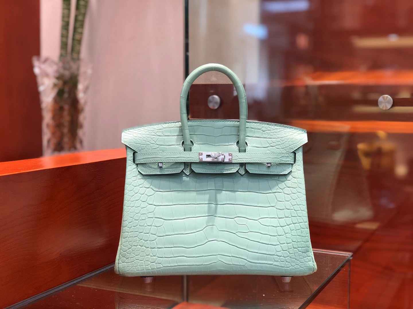 H家Birkin25 进口鳄鱼皮铂金包30手工缝蜡线高定制全真皮女手提包 - 图2