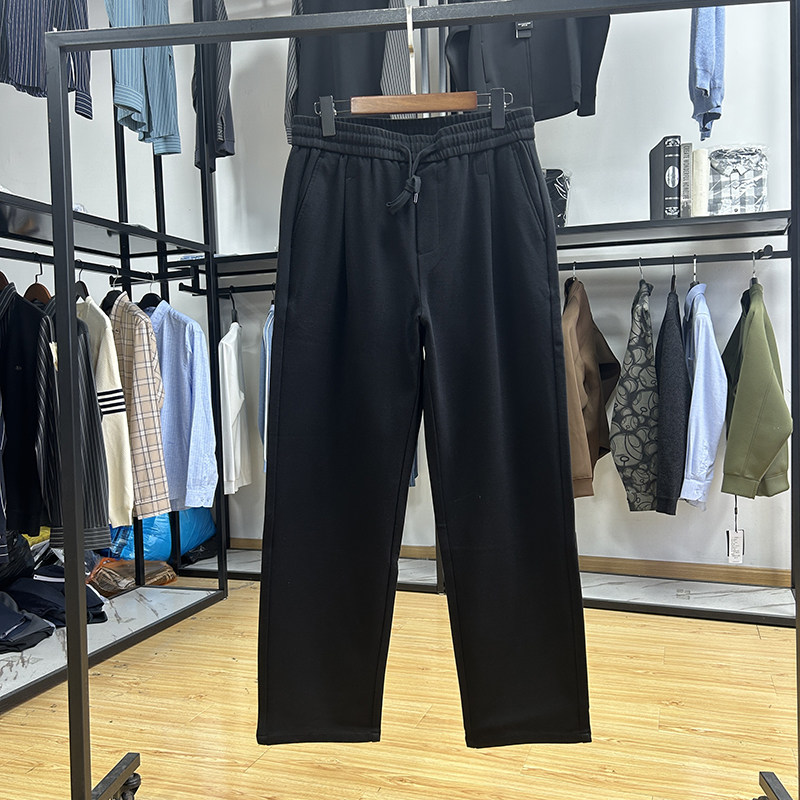 含绵羊毛混纺好料直筒休闲长裤秋冬季男士亲肤舒适松紧腰抽绳,淘宝优惠券,粉丝福利购,淘宝优惠卷