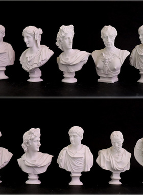 北欧ins迷你人物头像石膏桌面