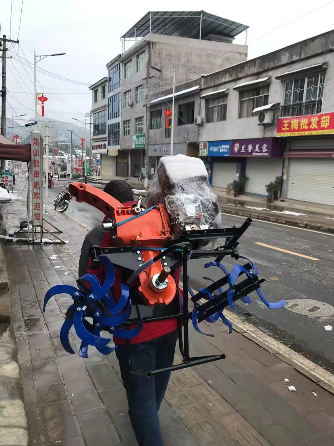 微耕机便携背架旋耕机配件170F 173 178开沟机架子小型耕地机背篓 - 图0