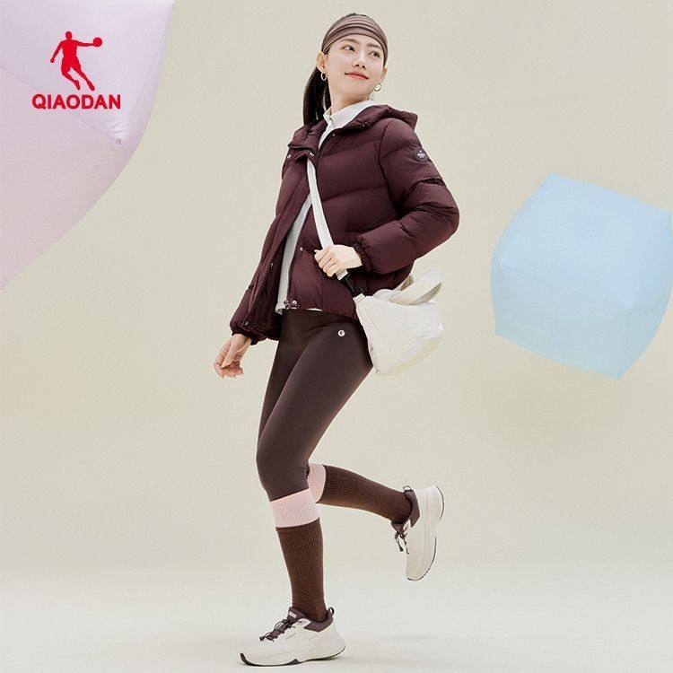 乔丹羽绒服女款2025冬季新款保暖加厚短款防泼水连帽运动鸭绒外套,淘宝优惠券,粉丝福利购,淘宝优惠卷