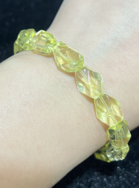 天然黄水晶随形手串时尚小清新