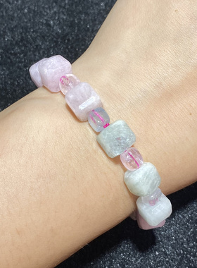 天然摩根石方糖手串时尚小清新