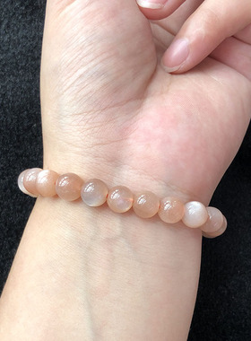 天然橙月光手链时尚百搭小清新