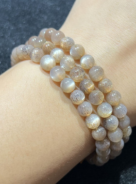 天然金骨干三圈手串时尚小清新