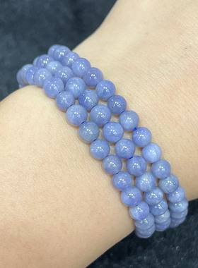 天然坦桑石三圈手串时尚小清新