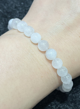 天然白兔毛手串时尚小清新百搭