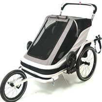 New Kids Trailer Children Push Trailer Double Seat Aluminum Alloy Bike Trailer Travel Trailer Mountain Bike Trailer