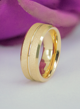 meerose男性钨金原创磨砂宽指环