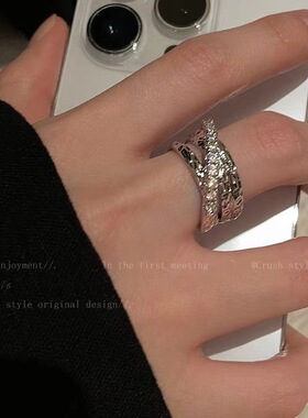 多层锆石戒指女2025年新轻奢