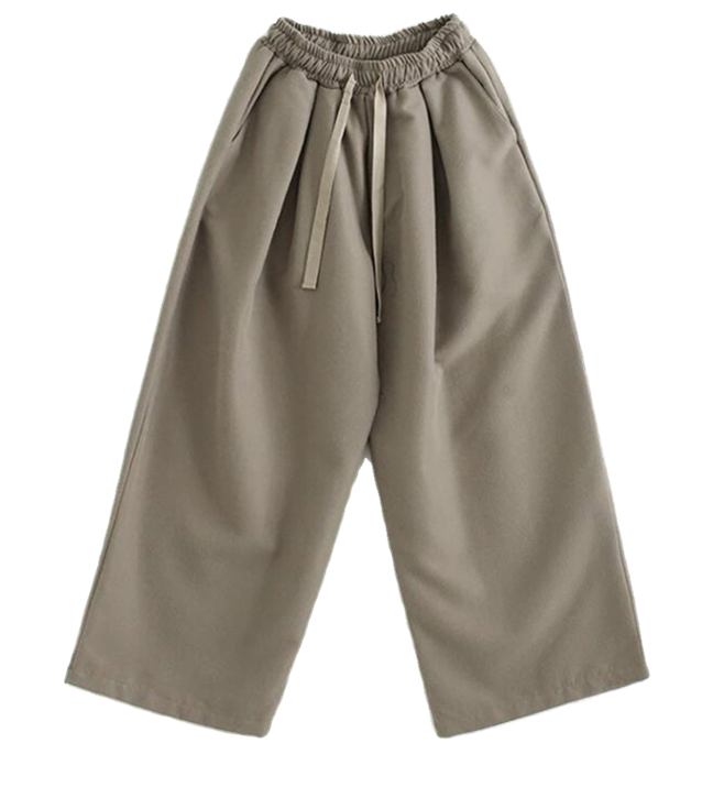 小北韩国代购男装休闲裤fleece pin tuck balloon banding slacks - 图3