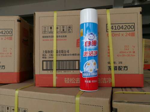 正品白猫喷洁净600ML衣领净去顽固污渍去油污油渍花果香洗涤剂 - 图1