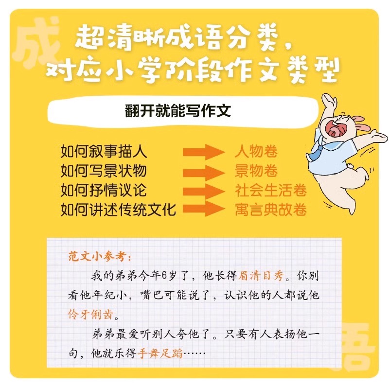 奇思妙想学成语全套4册好成语脱口出成语故事漫画造句例句近反义词成语大全适合7-9-12岁小学生三四五六年级有趣阅读的课外书籍