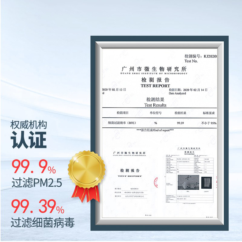 远大移动肺保宝正压电动新风口罩净化器(99.9过滤效率）除霾除菌 - 图2