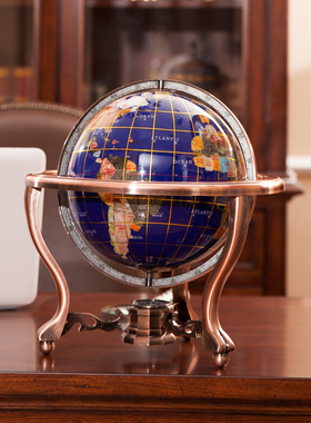 宝石地球仪32cm装饰公司乔迁摆件