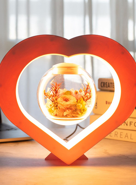 博通磁悬浮永生花情人节礼物