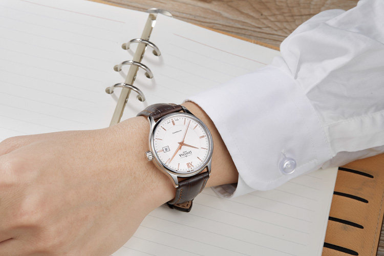 【直营】迪沃斯DAVOSA  透底绅士经典系列  商务机械男表瑞士手表