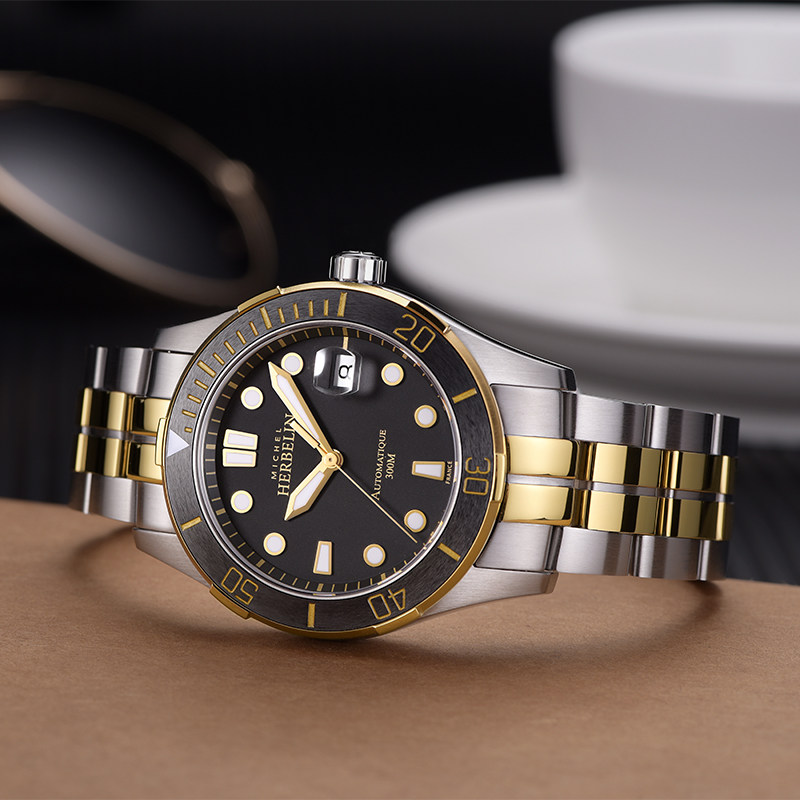 【直营】Michel Herbelin赫柏林男士机械表领航员1660/BTN14手表