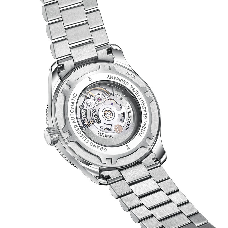 拓天马tutima自动机械德国蓝色男表 万表网欧美腕表