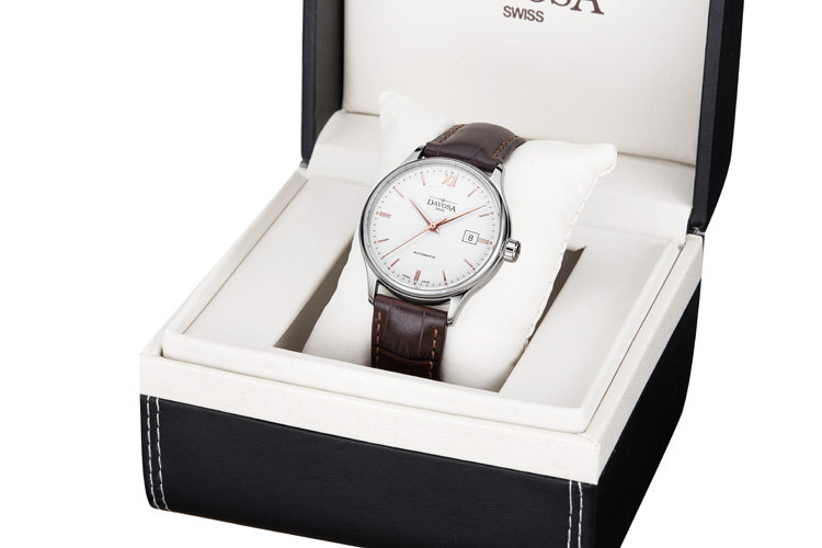 【直营】迪沃斯DAVOSA  透底绅士经典系列  商务机械男表瑞士手表