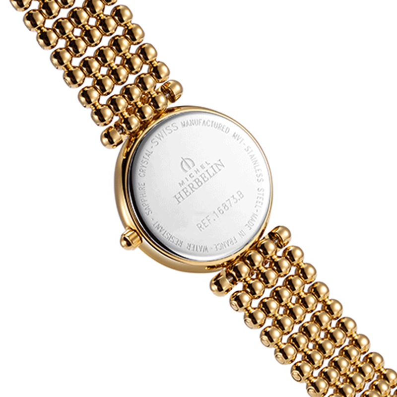法国赫柏林 珍珠系列金色腕表 16873/44XBP08 女士石英手表
