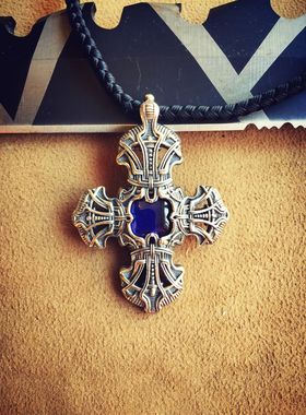 哥特风格勋章纯银项链全新现货