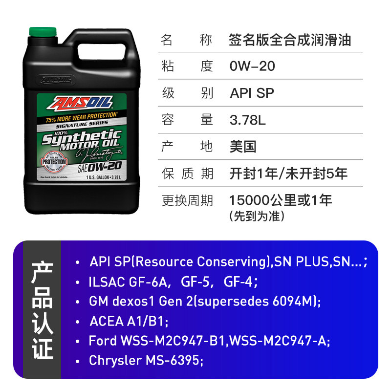 Signature Edition Automotive Oil AMSO Fully Synthetic