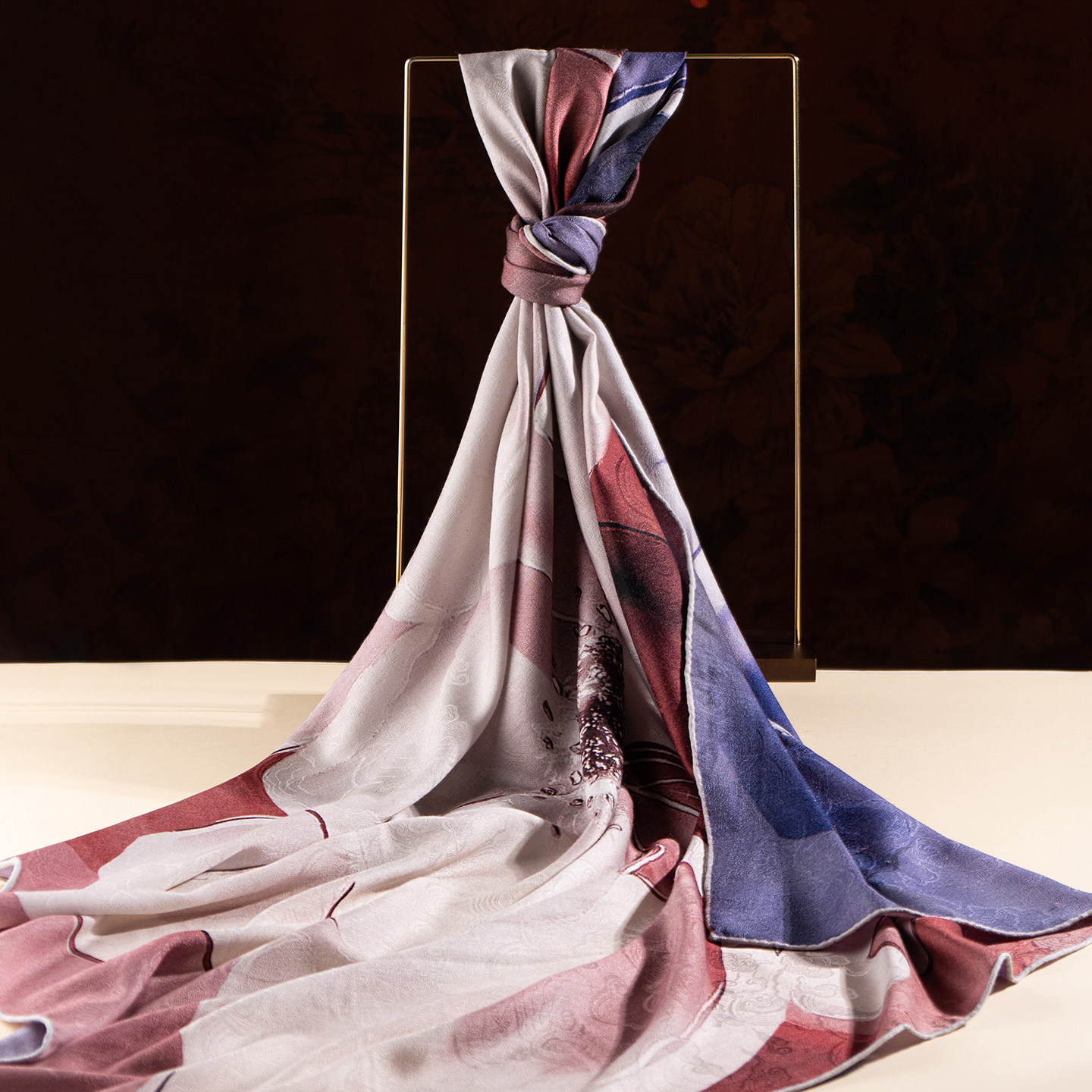 上海故事2025秋冬新款桑蚕丝羊毛提花丝巾双面印花方巾送长辈礼盒,淘宝优惠券,粉丝福利购,淘宝优惠卷