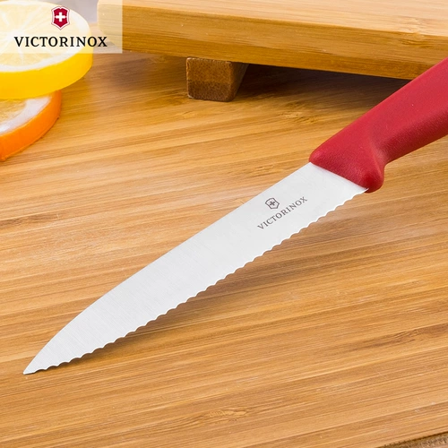 Аутентичный швейцарский армейский нож Victorinox, кухонный нож, фруктовый нож 6.7731 6.7733 с зубчатым лезвием