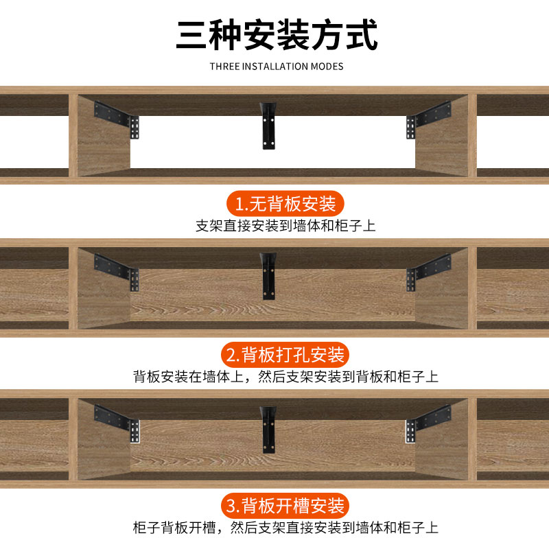 悬空电视柜承重支架三角支撑架墙上托架层板托吊柜配件隔板托吊码 - 图1