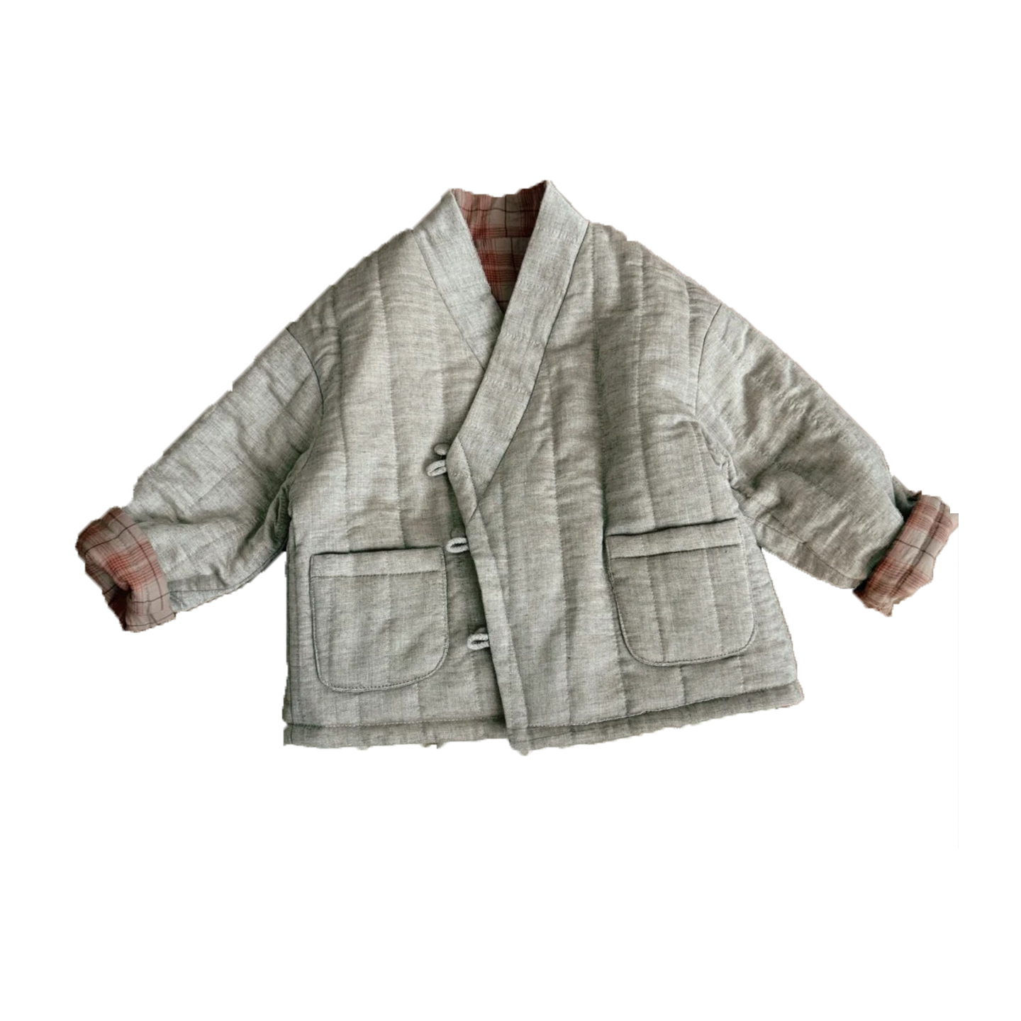 NT83冬季交领亲子装唐装儿童两面穿外套纸样新款落肩汉服定制图纸 - 图3