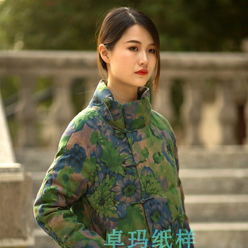 ZM798新款香云纱短款羽绒服纸样 冬季经典中式鹅绒上衣针织类定制,淘宝优惠券,粉丝福利购,淘宝优惠卷
