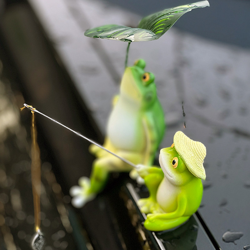汽车摆件撑伞钓鱼青蛙玩偶公仔车载车尾车顶外装饰用品摩托车配饰,淘宝优惠券,粉丝福利购,淘宝优惠卷