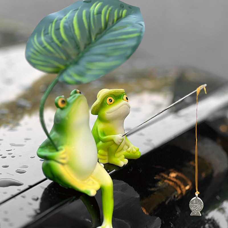 汽车摆件撑伞钓鱼青蛙玩偶公仔车载车尾车顶外装饰用品摩托车配饰,淘宝优惠券,粉丝福利购,淘宝优惠卷