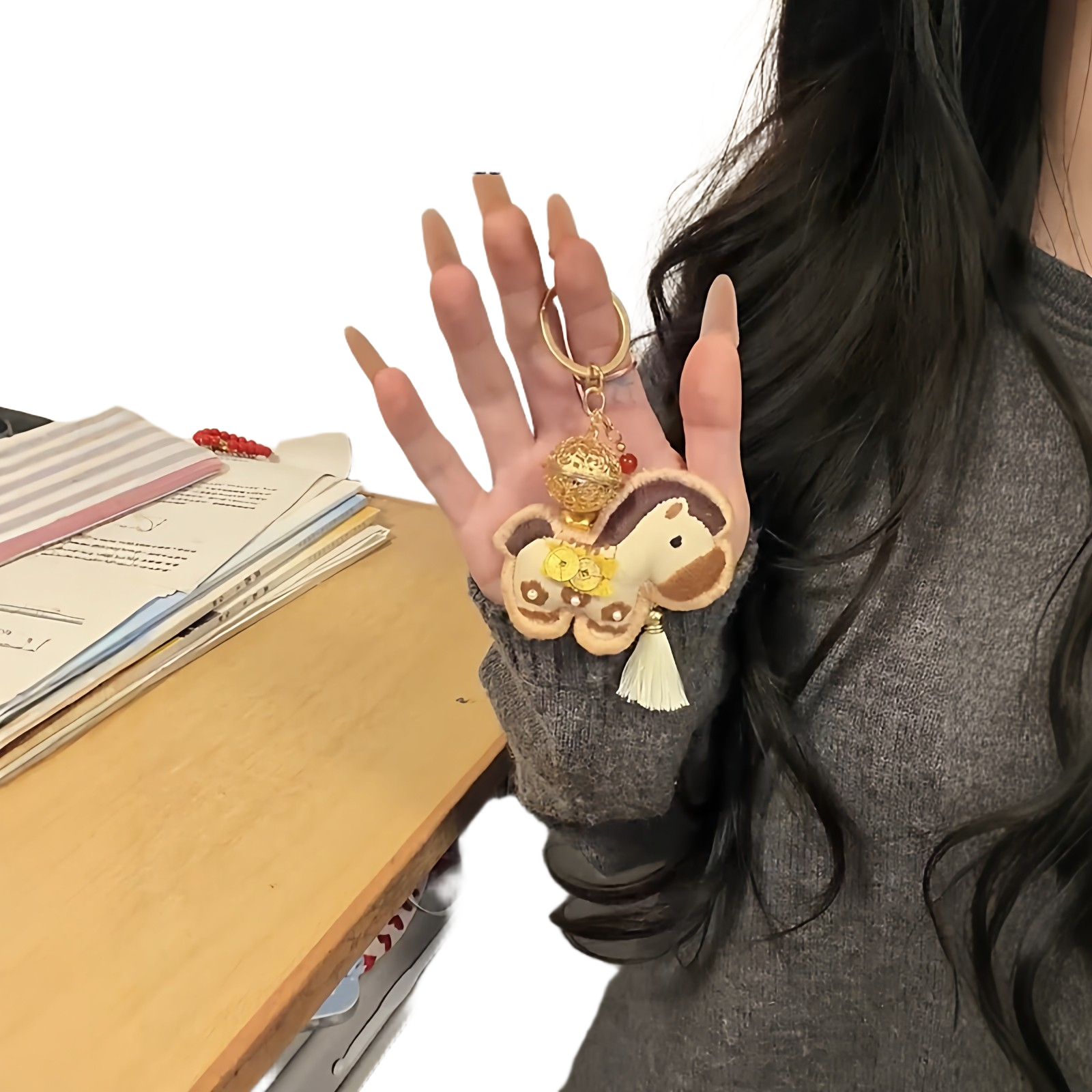 小马挂件diy材料包刺绣香囊包手工创意刺绣钥匙扣送朋友新年礼物,淘宝优惠券,粉丝福利购,淘宝优惠卷