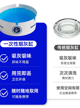 车载自带灭烟沙一次性烟灰缸加厚