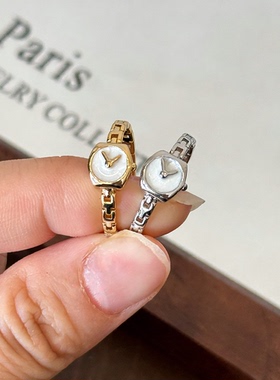 小众迷你手表链条开口可调女戒