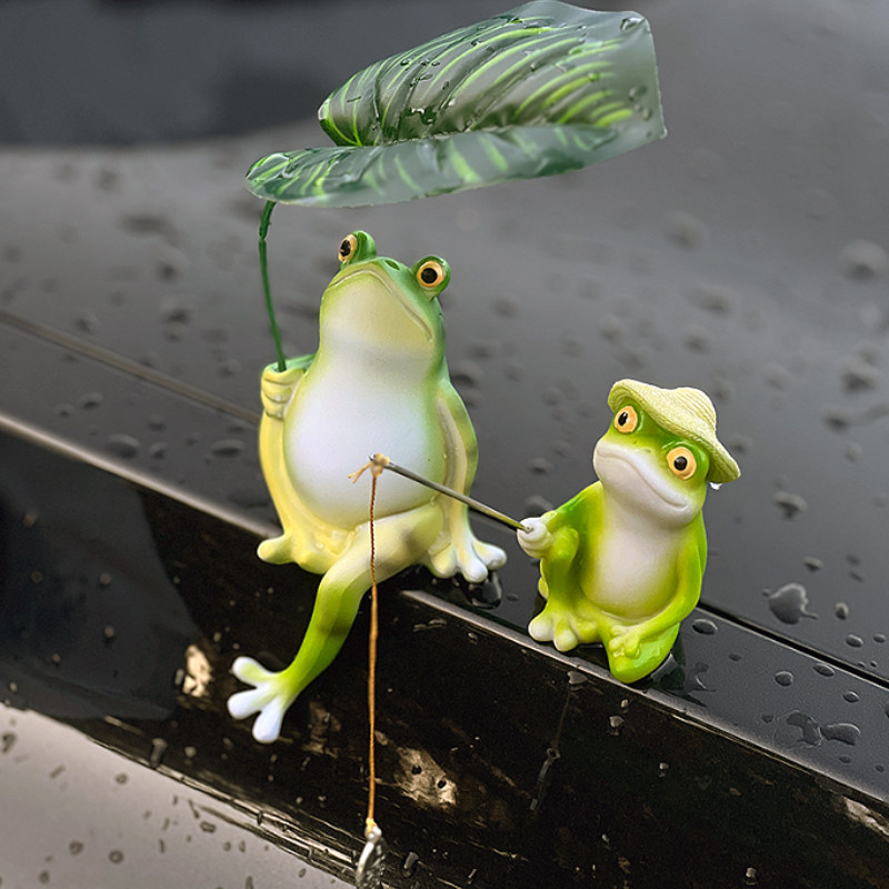 汽车摆件撑伞钓鱼青蛙玩偶公仔车载车尾车顶外装饰用品摩托车配饰,淘宝优惠券,粉丝福利购,淘宝优惠卷