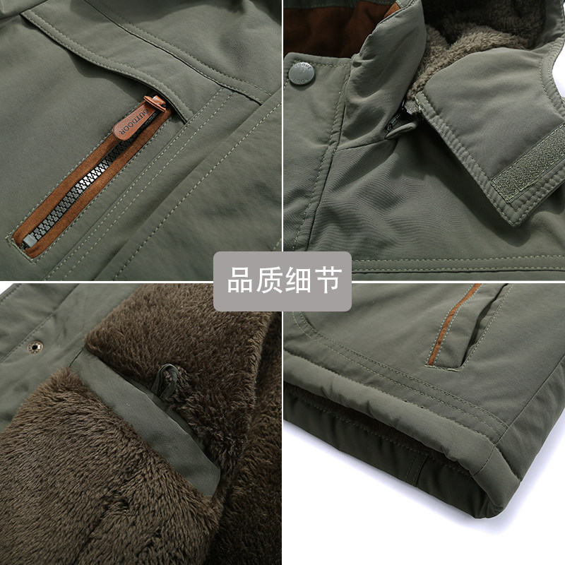 冬季新款棉衣男加绒加厚中长款带帽棉袄宽松大码多袋棉服工装外套,淘宝优惠券,粉丝福利购,淘宝优惠卷