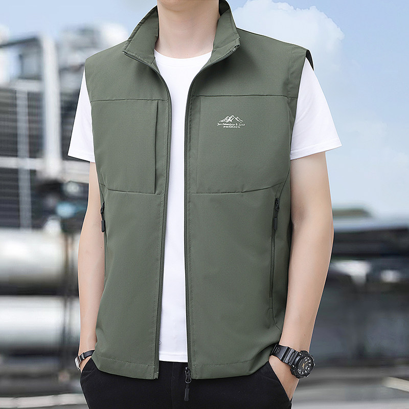 马甲男春秋户外工装摄影宽松背心钓鱼多口袋速干坎肩马夹男装外套,淘宝优惠券,粉丝福利购,淘宝优惠卷