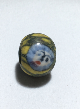 爪哇老琉璃贸易珠古法手工老琉璃人面琉璃diy锁骨手串多宝配饰